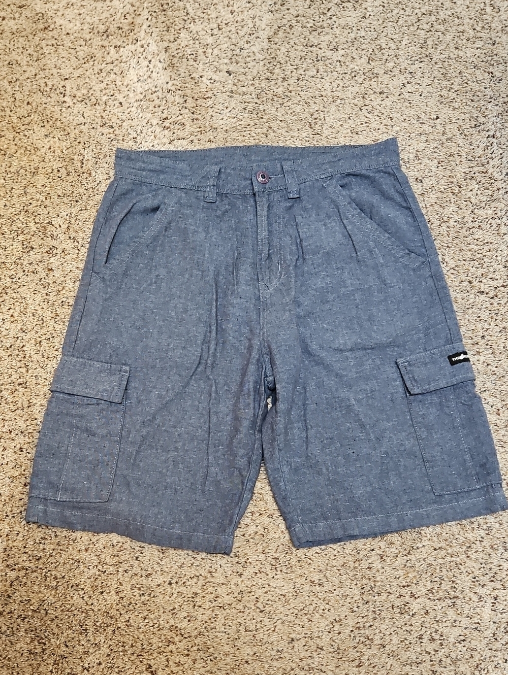 THE HUNDREDS Denim Blue Cargo Shorts - 32